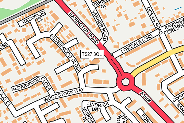 TS27 3QL map - OS OpenMap – Local (Ordnance Survey)