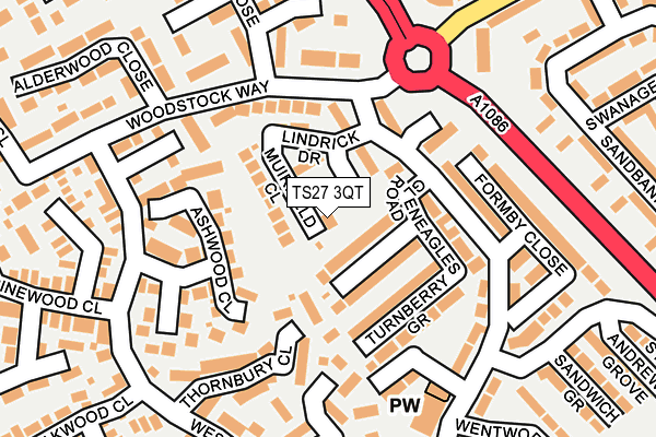 TS27 3QT map - OS OpenMap – Local (Ordnance Survey)