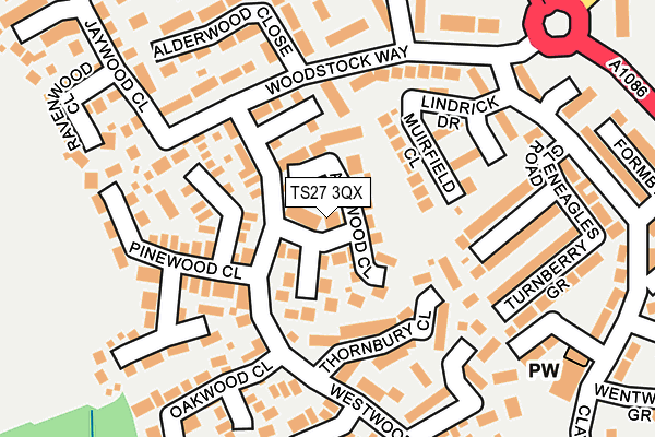 TS27 3QX map - OS OpenMap – Local (Ordnance Survey)