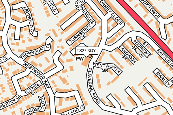 TS27 3QY map - OS OpenMap – Local (Ordnance Survey)