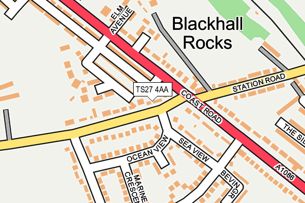 TS27 4AA map - OS OpenMap – Local (Ordnance Survey)