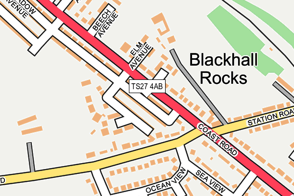 TS27 4AB map - OS OpenMap – Local (Ordnance Survey)