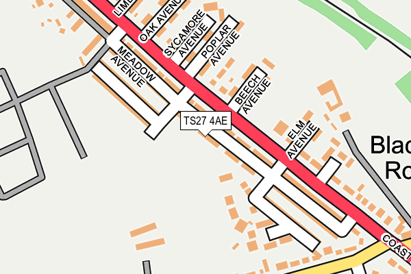 TS27 4AE map - OS OpenMap – Local (Ordnance Survey)