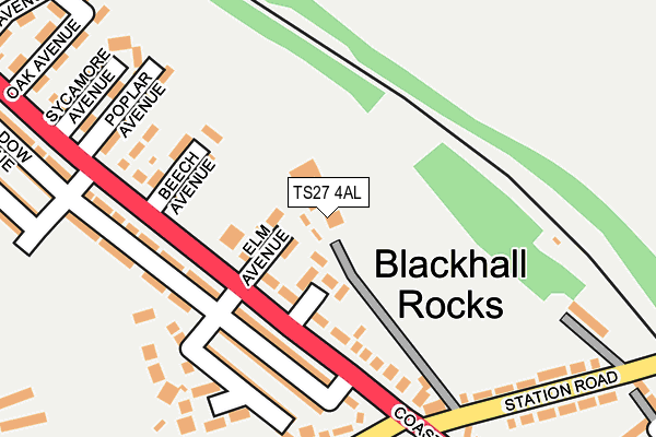 TS27 4AL map - OS OpenMap – Local (Ordnance Survey)