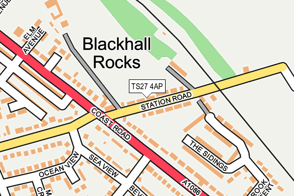 TS27 4AP map - OS OpenMap – Local (Ordnance Survey)