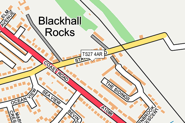 TS27 4AR map - OS OpenMap – Local (Ordnance Survey)