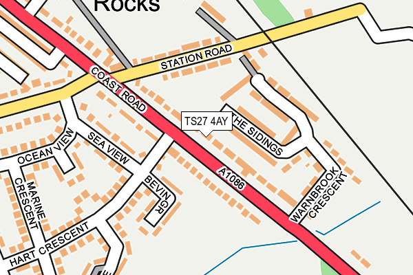 TS27 4AY map - OS OpenMap – Local (Ordnance Survey)