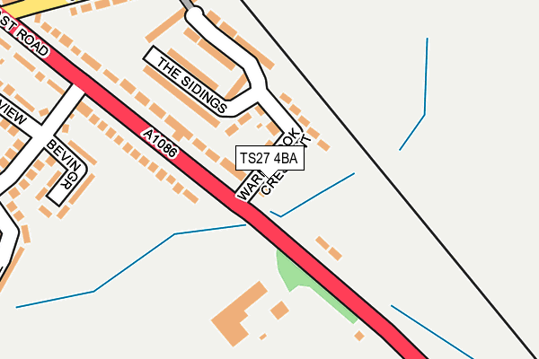 TS27 4BA map - OS OpenMap – Local (Ordnance Survey)