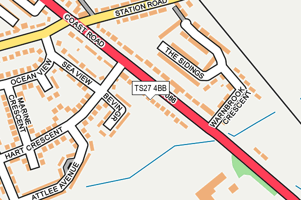 TS27 4BB map - OS OpenMap – Local (Ordnance Survey)