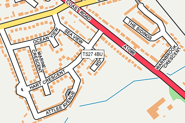 TS27 4BU map - OS OpenMap – Local (Ordnance Survey)