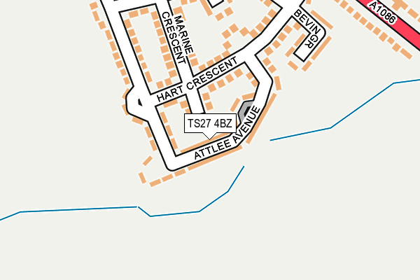 TS27 4BZ map - OS OpenMap – Local (Ordnance Survey)