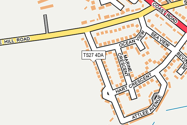 TS27 4DA map - OS OpenMap – Local (Ordnance Survey)
