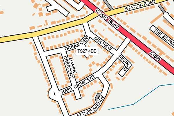 TS27 4DD map - OS OpenMap – Local (Ordnance Survey)