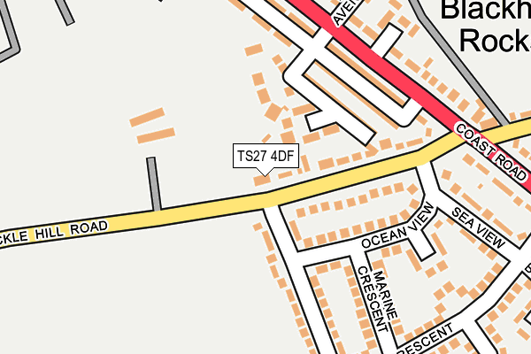 TS27 4DF map - OS OpenMap – Local (Ordnance Survey)