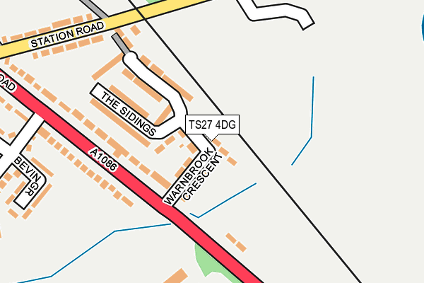 TS27 4DG map - OS OpenMap – Local (Ordnance Survey)