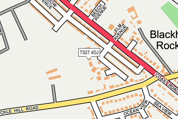 TS27 4DJ map - OS OpenMap – Local (Ordnance Survey)