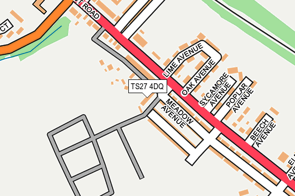 TS27 4DQ map - OS OpenMap – Local (Ordnance Survey)