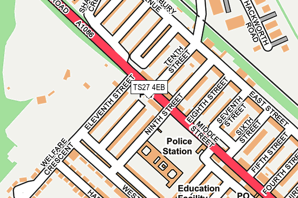 TS27 4EB map - OS OpenMap – Local (Ordnance Survey)