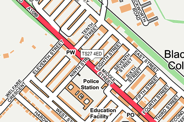 TS27 4ED map - OS OpenMap – Local (Ordnance Survey)