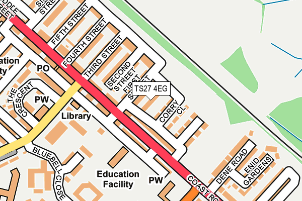 TS27 4EG map - OS OpenMap – Local (Ordnance Survey)