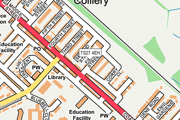 TS27 4EH map - OS OpenMap – Local (Ordnance Survey)