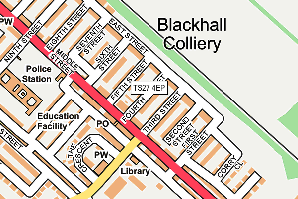 TS27 4EP map - OS OpenMap – Local (Ordnance Survey)