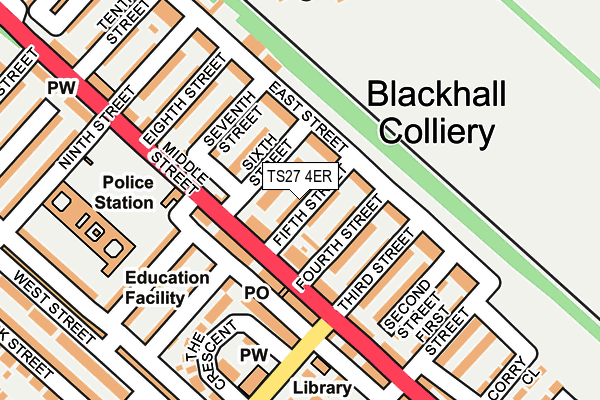 TS27 4ER map - OS OpenMap – Local (Ordnance Survey)