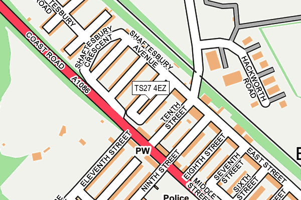 TS27 4EZ map - OS OpenMap – Local (Ordnance Survey)