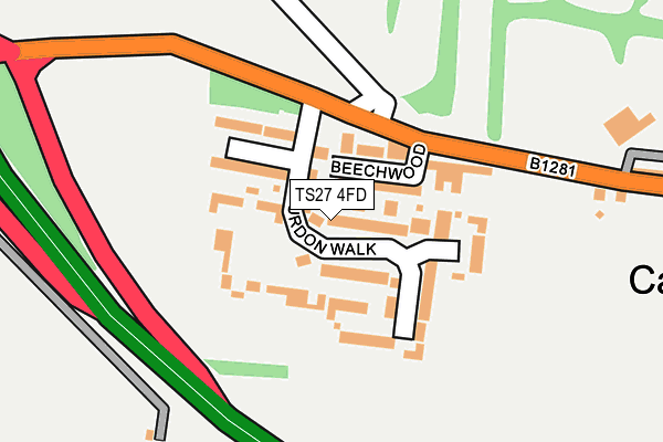 TS27 4FD map - OS OpenMap – Local (Ordnance Survey)