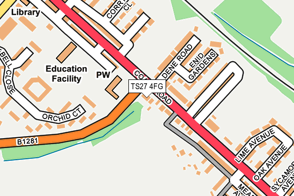 TS27 4FG map - OS OpenMap – Local (Ordnance Survey)
