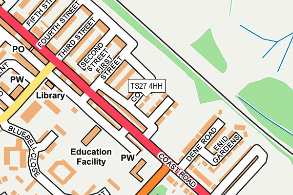 TS27 4HH map - OS OpenMap – Local (Ordnance Survey)