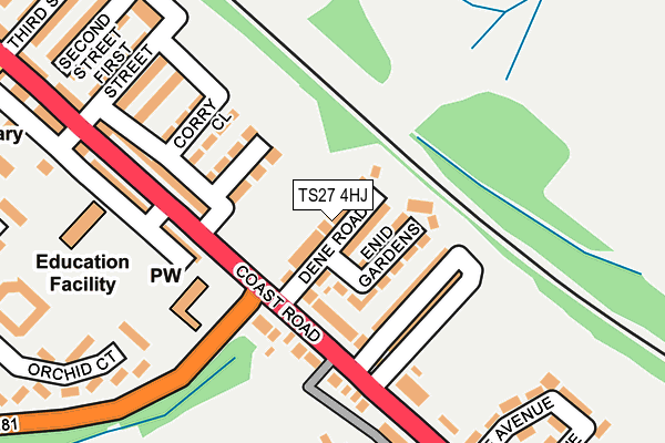 TS27 4HJ map - OS OpenMap – Local (Ordnance Survey)