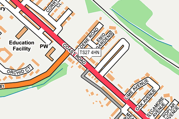 TS27 4HN map - OS OpenMap – Local (Ordnance Survey)