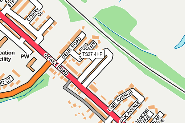 TS27 4HP map - OS OpenMap – Local (Ordnance Survey)