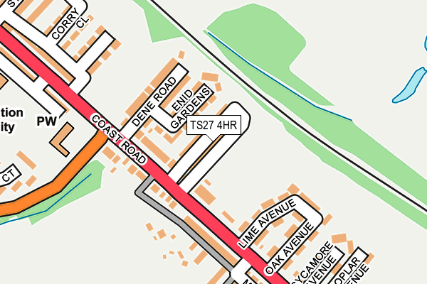 TS27 4HR map - OS OpenMap – Local (Ordnance Survey)