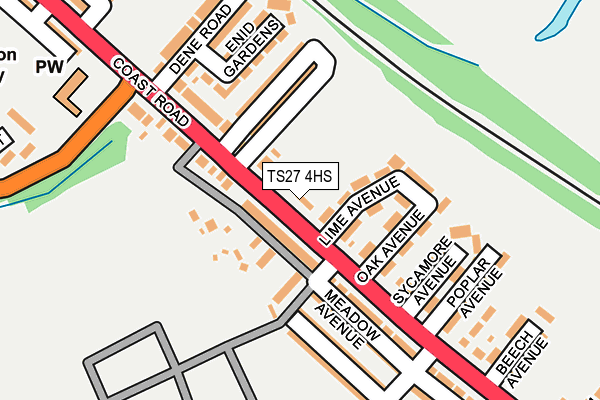 TS27 4HS map - OS OpenMap – Local (Ordnance Survey)