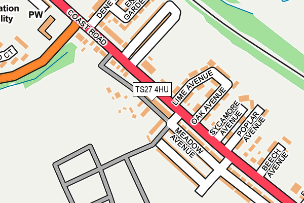 TS27 4HU map - OS OpenMap – Local (Ordnance Survey)