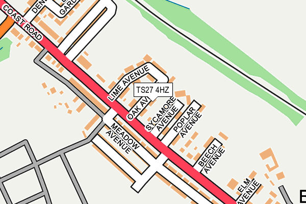 TS27 4HZ map - OS OpenMap – Local (Ordnance Survey)