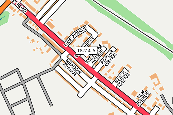 TS27 4JA map - OS OpenMap – Local (Ordnance Survey)