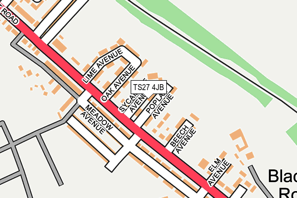 TS27 4JB map - OS OpenMap – Local (Ordnance Survey)