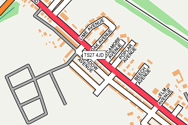 TS27 4JD map - OS OpenMap – Local (Ordnance Survey)