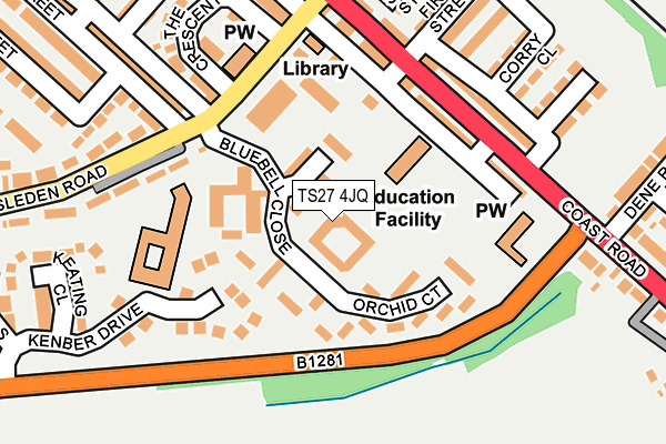 TS27 4JQ map - OS OpenMap – Local (Ordnance Survey)