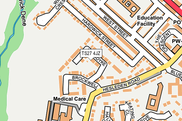TS27 4JZ map - OS OpenMap – Local (Ordnance Survey)