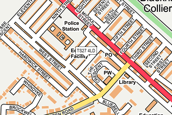 TS27 4LD map - OS OpenMap – Local (Ordnance Survey)