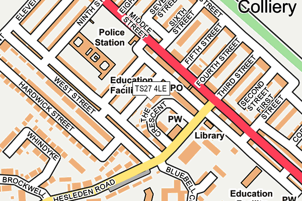 TS27 4LE map - OS OpenMap – Local (Ordnance Survey)