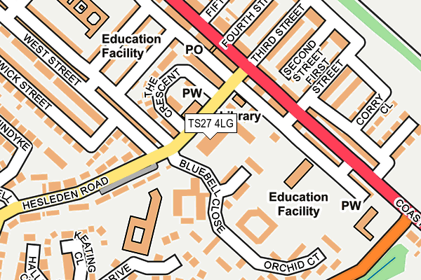 TS27 4LG map - OS OpenMap – Local (Ordnance Survey)