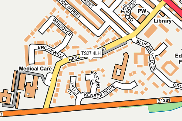 TS27 4LH map - OS OpenMap – Local (Ordnance Survey)