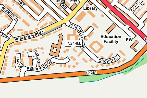 TS27 4LL map - OS OpenMap – Local (Ordnance Survey)