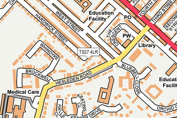 TS27 4LR map - OS OpenMap – Local (Ordnance Survey)