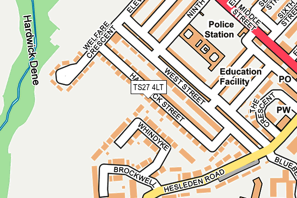 TS27 4LT map - OS OpenMap – Local (Ordnance Survey)